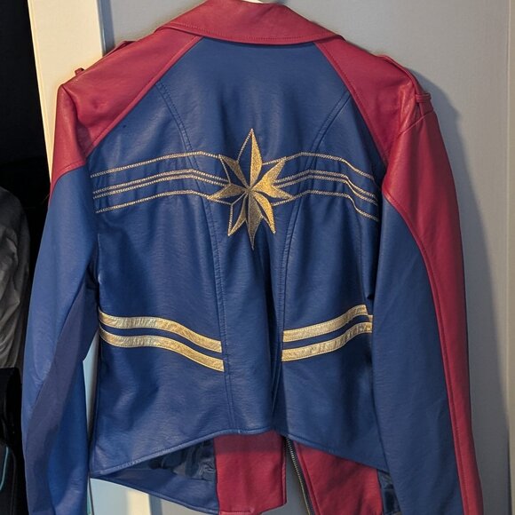 Captain Marvel Her Universe Faux Leather Jacket - Picture 2 of 6